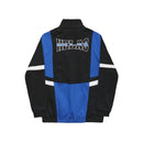 Hélas Caps Hoop Quarter Zip in Blue/Black met colour-block panelen en geborduurd Umbrella logo, verkrijgbaar bij Revert 95 Haarlem