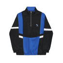 Hélas Caps Hoop Quarter Zip in Blue/Black met colour-block panelen en geborduurd Umbrella logo, verkrijgbaar bij Revert 95 Haarlem
