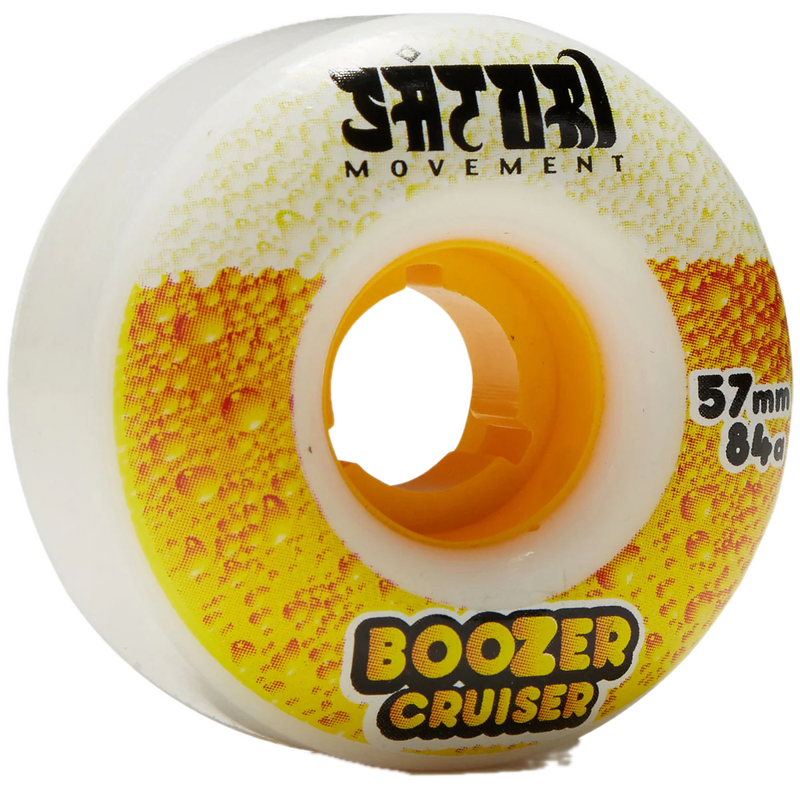 Satori Wheels Boozer Cruiser Wheels 84A – 57 mm zachte cruiserwielen van urethaan met Satori Boozer-design voor soepele ritten