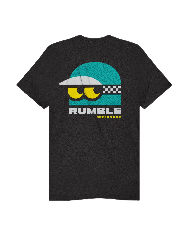 Rumble Speedshop Goggle Eye Black Heather Tee