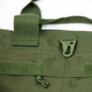 Rumble Helmet Backpack Green – groene polyester rugzak met helm-vak en verstelbare schouderbanden