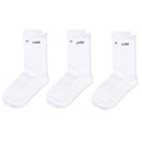 Butter Goods 3-Pack Basic Socks in White, drie paar acryl ankle socks met geborduurd Butter Goods logo op de zijkant in wit, verkrijgbaar bij Revert 95 Haarlem