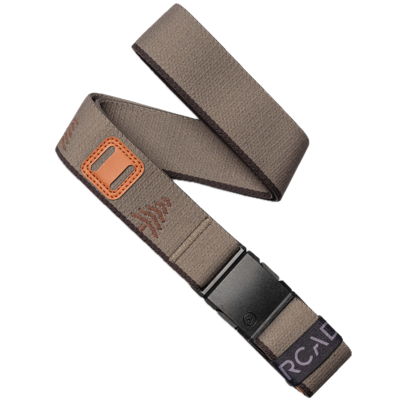 Arcade Belts Carto Slim Dunes Oat – slim fit stretchriem in zandkleur met verstelbare kliksluiting