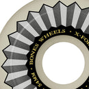 Bones X Formula V5 Sidecut Wheels 97A in 52mm en 54mm, white urethaan skateboard wielen met narrow sidecut profiel, verkrijgbaar bij Revert 95 Haarlem