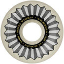 Bones X Formula V5 Sidecut Wheels 97A in 52mm en 54mm, white urethaan skateboard wielen met narrow sidecut profiel, verkrijgbaar bij Revert 95 Haarlem