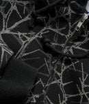 Butter Goods Thorn Camo Waffle Zip-Thru Hoodie in Black, productfoto 3 van 3