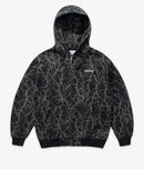 Butter Goods Thorn Camo Waffle Zip-Thru Hoodie in Black, productfoto 1 van 3