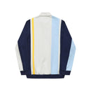 Hélas Caps Carlito Sweat Polo Multico met retro polo kraag, knoopsluiting en kleurblokken, verkrijgbaar bij Revert 95 Haarlem