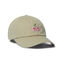 HUF Cherries 6-Panel Curved-Visor Hat in de kleur Khaki, verkrijgbaar bij Revert 95 Haarlem