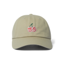 HUF Cherries 6-Panel Curved-Visor Hat in de kleur Khaki, verkrijgbaar bij Revert 95 Haarlem