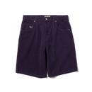 HUF Cromer Corduroy Short in Dark Berry, baggy fit wide-wale corduroy short van 100% cotton met geborduurd HUF logo op het muntzakje en Custom Cromer label, verkrijgbaar bij Revert 95 Haarlem