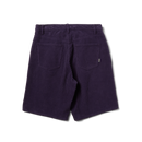 HUF Cromer Corduroy Short in Dark Berry, baggy fit wide-wale corduroy short van 100% cotton met geborduurd HUF logo op het muntzakje en Custom Cromer label, verkrijgbaar bij Revert 95 Haarlem