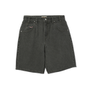 HUF Cromer Short in Frost Gray, baggy denim short van 100% cotton twill met geborduurd HUF logo op het muntzakje en Custom Cromer label, verkrijgbaar bij Revert 95 Haarlem