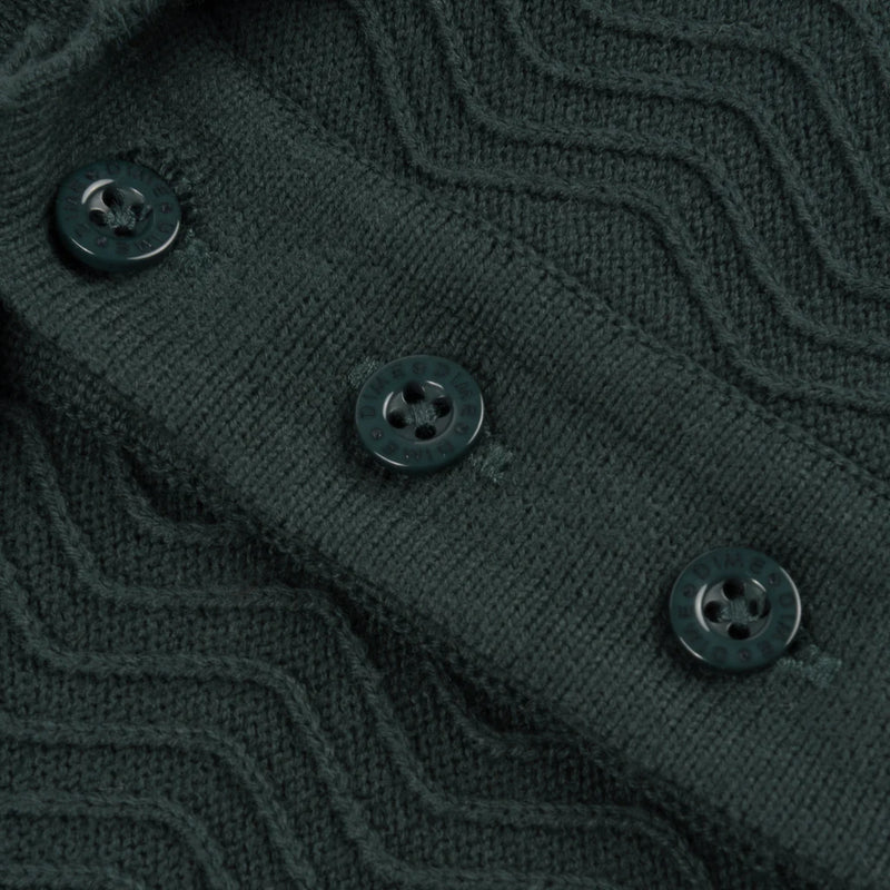 Wave Cable Knit Polo