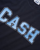 Cash Only Campus Tee Washed Navy, heavyweight t-shirt van 100% cotton 6.5oz met enzyme wash en screen print op de voorkant, maten S-3XL, verkrijgbaar bij Revert 95 Haarlem
