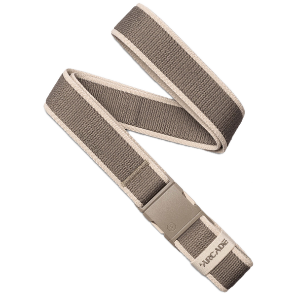 Arcade Belts Carto Slim Dunes Oat – slim fit stretchriem in zandkleur met verstelbare kliksluiting