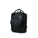 Doughnut Macaroon Meditative Dark Backpack in Ground, 16 liter dagrugzak van 900D poly canvas met lederen afwerking en laptopvak tot 14 inch, verkrijgbaar bij Revert 95 Haarlem