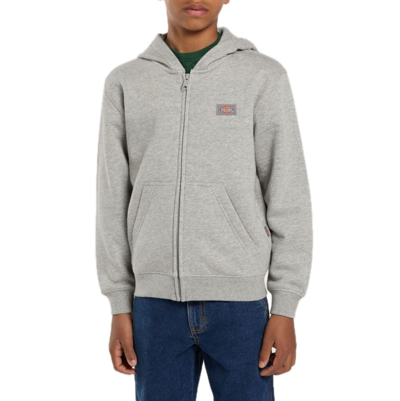 Dickies Youth Oakport Full Zip Hoodie – kinderhoodie in katoenmix fleece met ritssluiting, capuchon en subtiele Dickies-branding