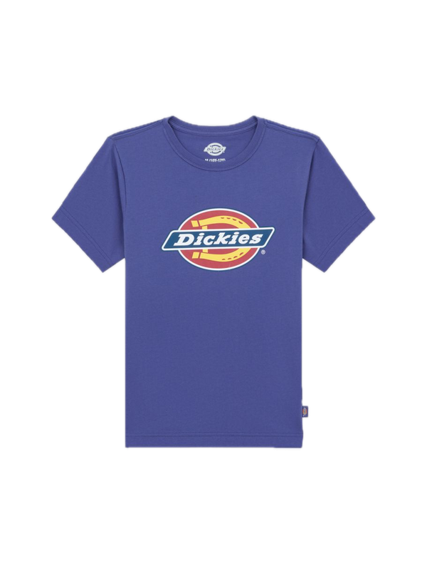 Dickies Youth Logo Tee Skipper Blue – kinder T-shirt in blauwe kleur met regular fit en groot Dickies-logo op de borst