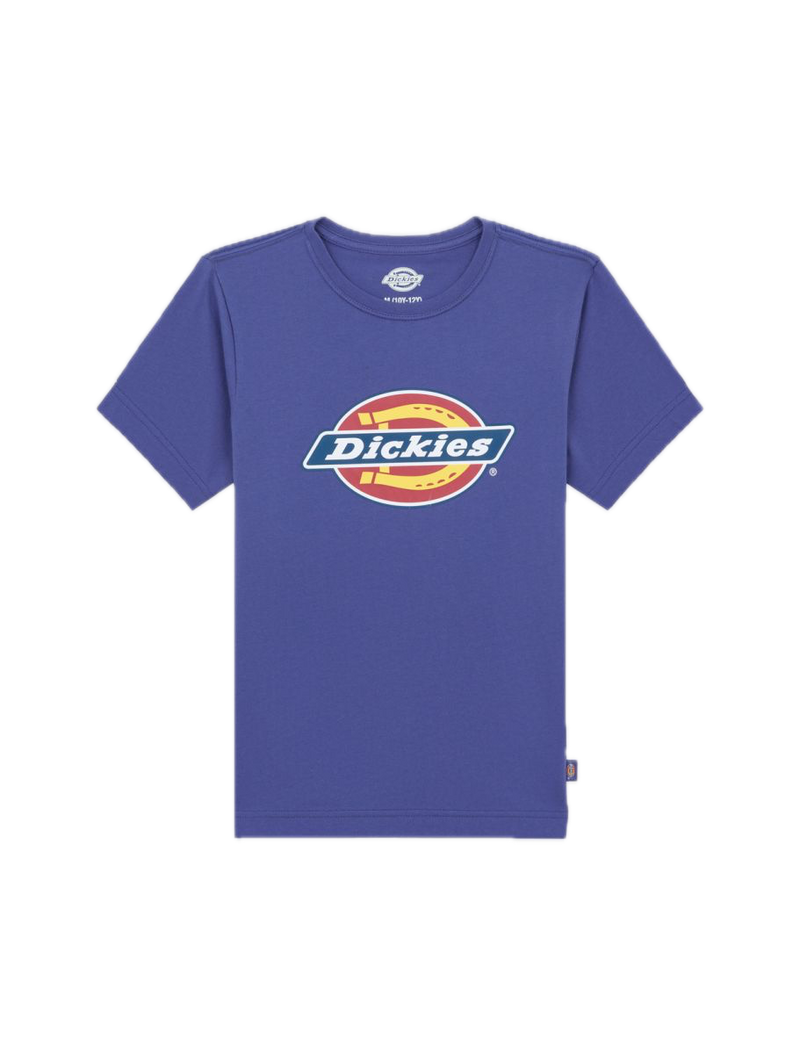Dickies Youth Logo Tee Skipper Blue – kinder T-shirt in blauwe kleur met regular fit en groot Dickies-logo op de borst