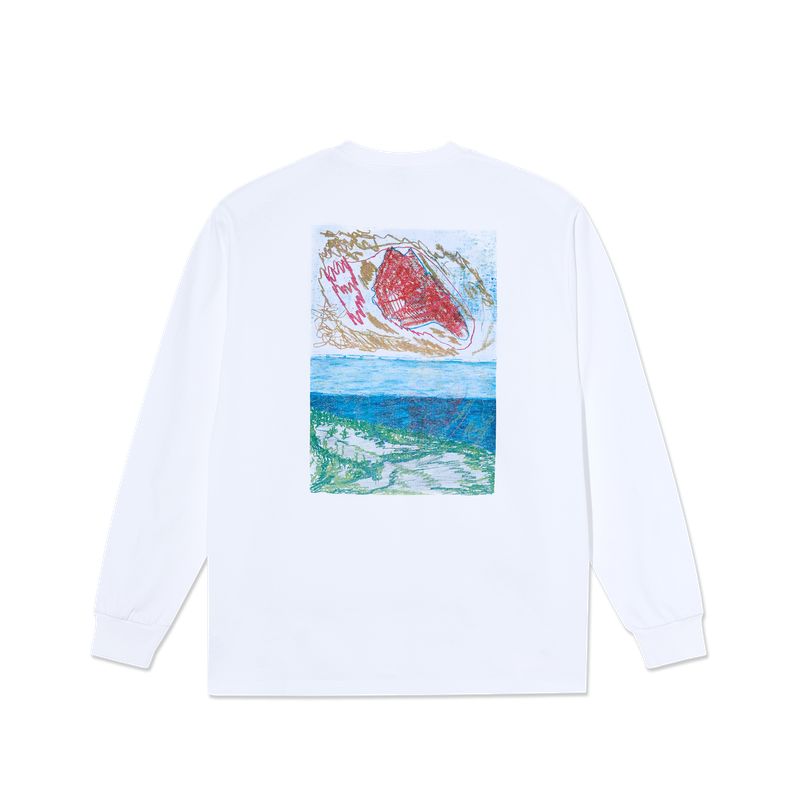 Polar Skate Co LS Tee Dunes – longsleeve van 100% katoen met klein Polar-logo op de borst en grote “Dunes” backprint.