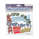 Cash Only Drop 17 Sticker Pack, set van 9 stickers in verschillende maten en ontwerpen, one size, verkrijgbaar bij Revert 95 Haarlem
