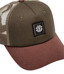 Element Icon Mesh Cap in Aluminum met padded canvas front, polyester mesh achterpanelen en merrowed woven Element logo patch op de front crown, verkrijgbaar bij Revert 95 Haarlem