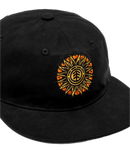 Element x Timber! 6 Panel Cap Flint Black met geborduurd collaborative graphic op de voorkant en Timber! signature embroidery op de achterkant, verkrijgbaar bij Revert 95 Haarlem