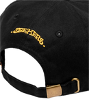 Element x Timber! 6 Panel Cap Flint Black met geborduurd collaborative graphic op de voorkant en Timber! signature embroidery op de achterkant, verkrijgbaar bij Revert 95 Haarlem