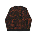 Hélas Abstract Crewneck Knit Black Brown – gebreide sweater met abstract patroon in zwart en bruin