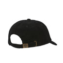 Hélas Classic Corduroy Cap Black – zwarte 6-panel corduroy cap met geborduurd Hélas-logo