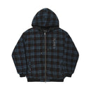 Hélas Ocaro Reversible Full Zip Jacket Blue Checkered – omkeerbaar jack met blauw geruit patroon en effen binnenzijde