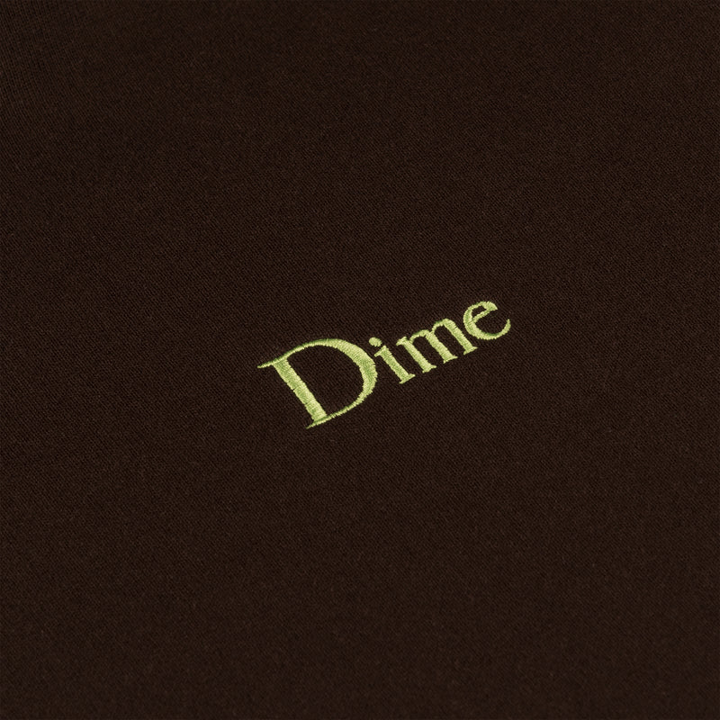 De Dime Classic Small Logo Hoodie DEEP BROWN shop je online bij Revert95.com of in de winkel