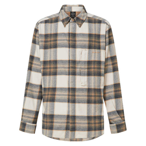 Oakley Plaid LS Shirt – geruit katoenen overhemd met zip pocket en mat geborduurd Oakley Bark-logo
