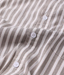 Former Reynolds Stripe SS Shirt Choc – gestreept short-sleeve shirt met Reynolds signature style