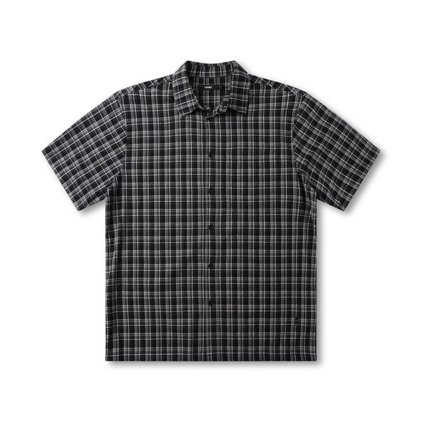 Former Vivian Praise Check SS Shirt Black – short-sleeve check shirt met Former Praise details