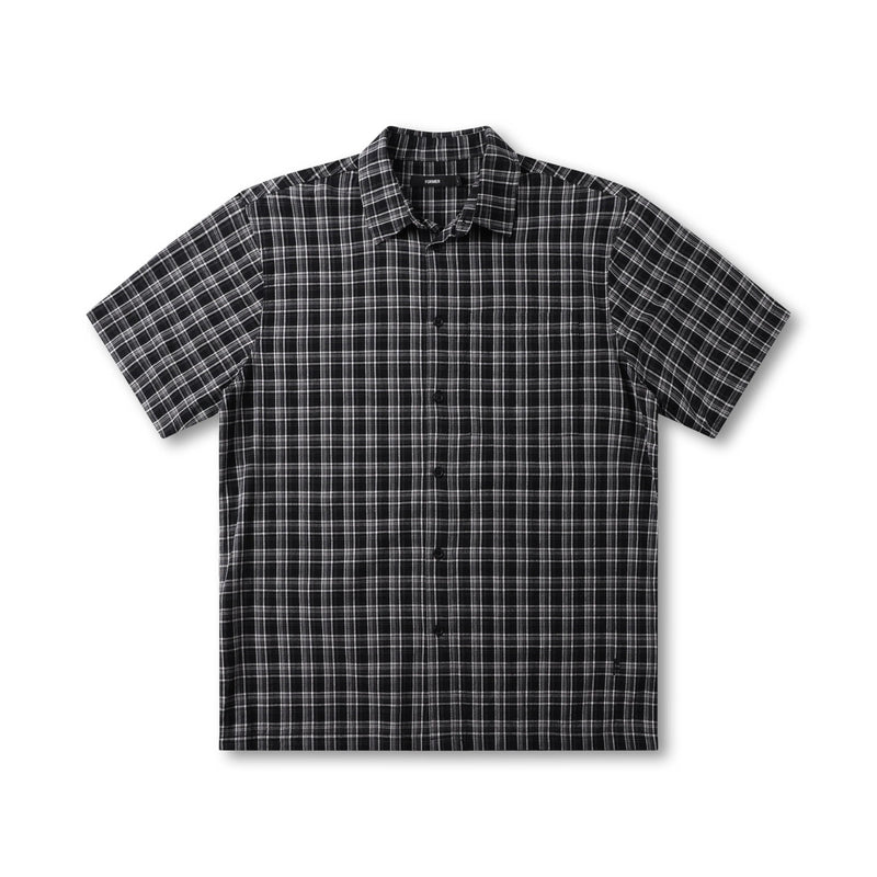 Former Vivian Praise Check SS Shirt Black – short-sleeve check shirt met Former Praise details