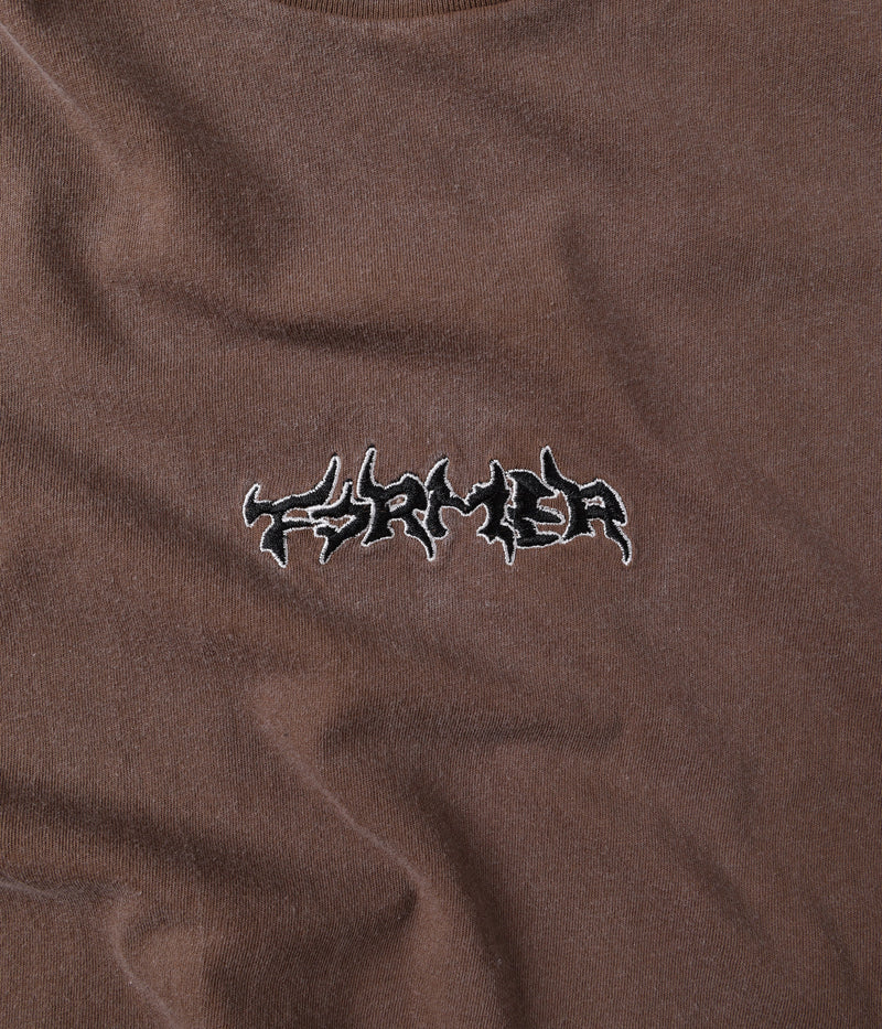 Former Proscription T-shirt – heavyweight tee met chest print en grote Proscription ruggraphic