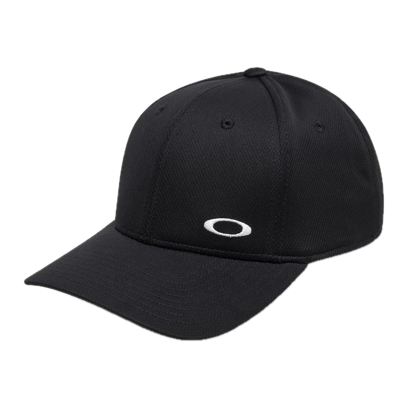 Oakley Tinfoil 3.0 LX Cap Black Out – zwarte 6-panel cap met gebogen klep, verstelbare sluiting en subtiele Oakley-branding