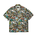 HUF From The Road SS Resort Shirt Multi met all-over collage artwork, camp collar en HUF branded buttons, verkrijgbaar bij Revert 95 Haarlem