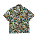 HUF From The Road SS Resort Shirt Multi met all-over collage artwork, camp collar en HUF branded buttons, verkrijgbaar bij Revert 95 Haarlem