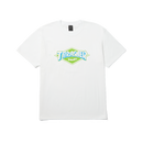 HUF x Thrasher Logo SS Tee – katoenen T-shirt met groot HUF x Thrasher-logo op de borst, verkrijgbaar in zwart en wit