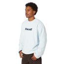 HUF Arch Appliqué Crewneck Heather Grey sweater met geborduurd HUF-logo