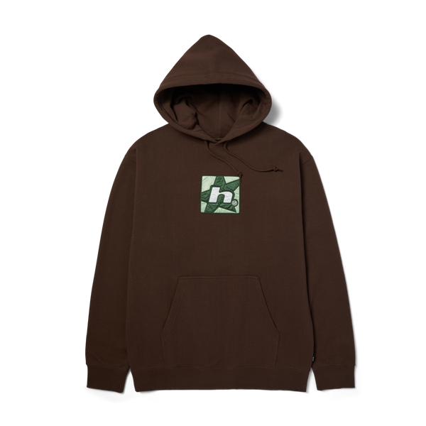 HUF H Star P/O Hoodie zwart fleece hoodie met H-logo en sterprint