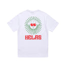 Hélas Caps Ibiz Tee in White met printed Hélas logo op de linkerborst en center back en Umbrella bottom tag, verkrijgbaar bij Revert 95 Haarlem