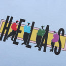 Hélas Caps Jazzy Tee in Pastel Blue met printed Hélas graphic op de voorkant en geribbelde ronde boord, verkrijgbaar bij Revert 95 Haarlem