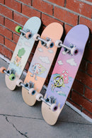 Globe Kids Grip 95 Mini Wide Complete Flaming Eye, kinderskateboard voor 6 tot 8 jaar met Resin-7 Hard Rock Maple deck 7.9 inch Tensor 5.0 trucks Globe 51mm 95a streetwielen en zwarte griptape met Flaming Eye graphic, verkrijgbaar bij Revert 95 Haarlem