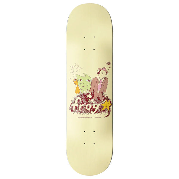 Frog Skateboards Lightning Strikes The Brain, Sometimes... Deck – skateboard deck met creatieve Lightning Strikes graphic en Frog branding