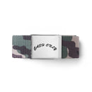 Cash Only Logo Web Belt, geweven taping riem met metalen clasp sluiting en subtiele logo branding, verkrijgbaar in Black en Foliage Camo, one size, verkrijgbaar bij Revert 95 Haarlem