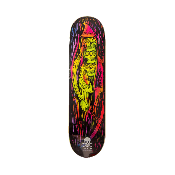 Death Skateboards Lurk 3 – skateboarddeck van 7-laags esdoornhout met Lurk 3-graphic en gratis griptape